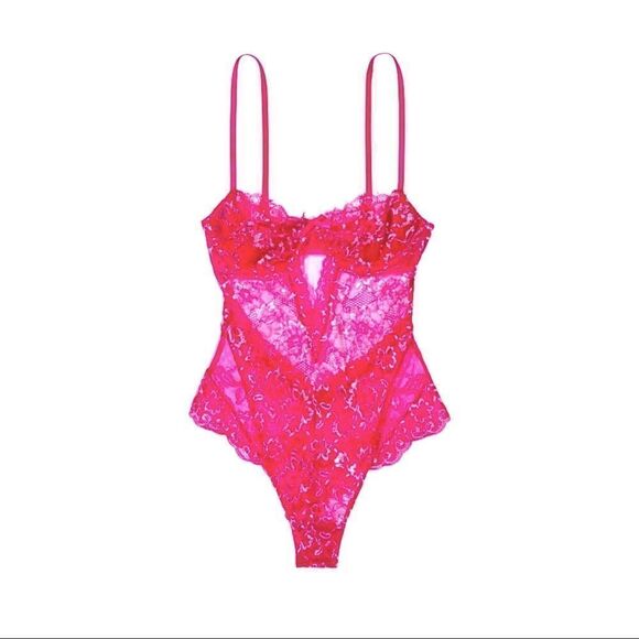UNLINED Balconette Teddy in Wicked Rose - Picture 1 of 4
